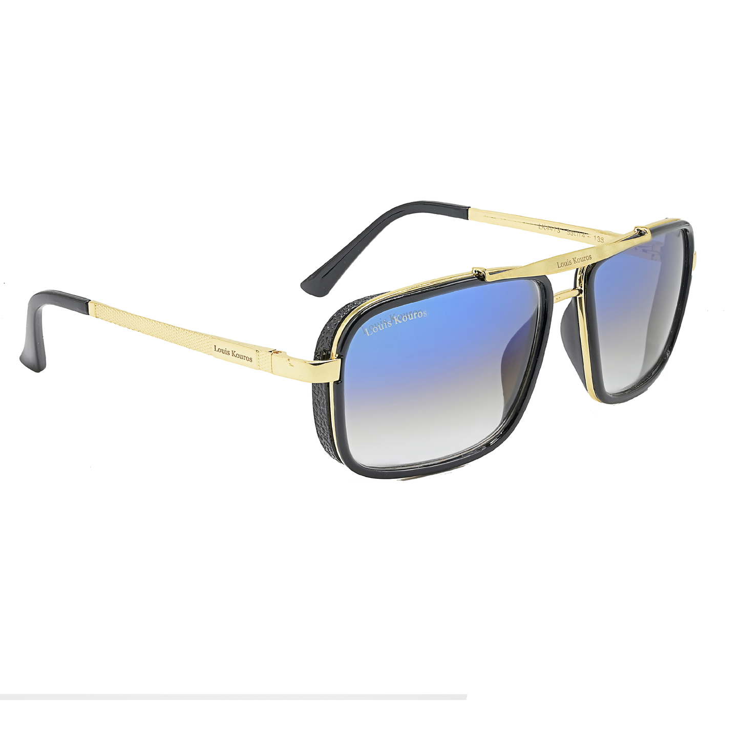 Blue Cayenne Square Sunglasses (SUN-LK-4413-BLU2GLD-M) SWASTIK CREATIONS The Trend Point