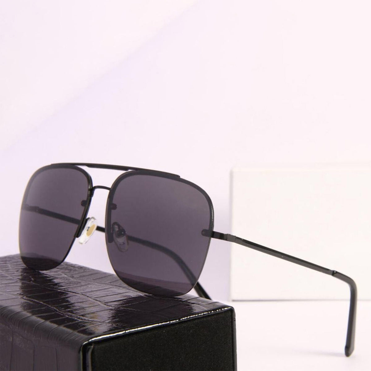 Black REBEL Square Sunglasses (SUN-LC-11089-BLK1BLK) - SWASTIK CREATIONS The Trend Point SWASTIK CREATIONS The Trend Point