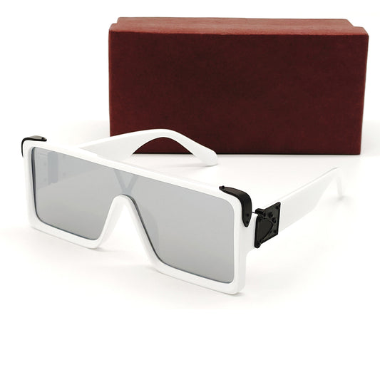 Silver Manchester Square Sunglasses (SUN-LV-1258-SIL3BLK-WHT)