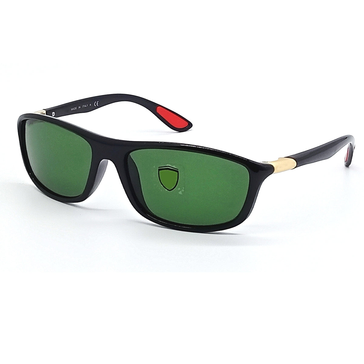 Monza RN8351 Wrap Around Sunglasses (SUN-RN-FR-8351-GRN1GLD-M)