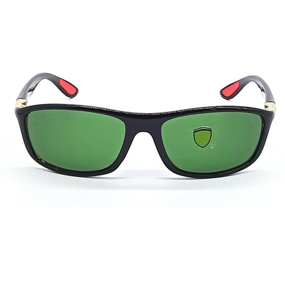 Monza RN8351 Wrap Around Sunglasses (SUN-RN-FR-8351-GRN1GLD-M)