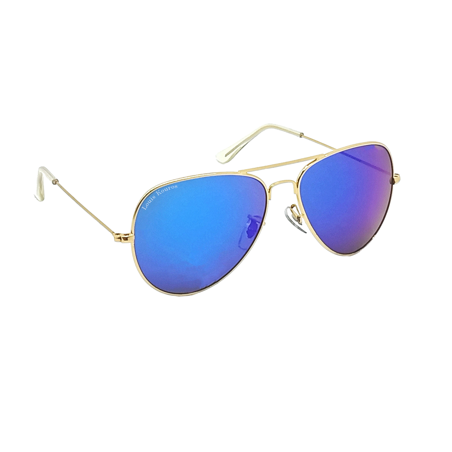 Blue Armstoner Aviator Sunglasses (SUN-LK-3026-BLU3GLD-M) - SWASTIK CREATIONS The Trend Point SWASTIK CREATIONS The Trend Point