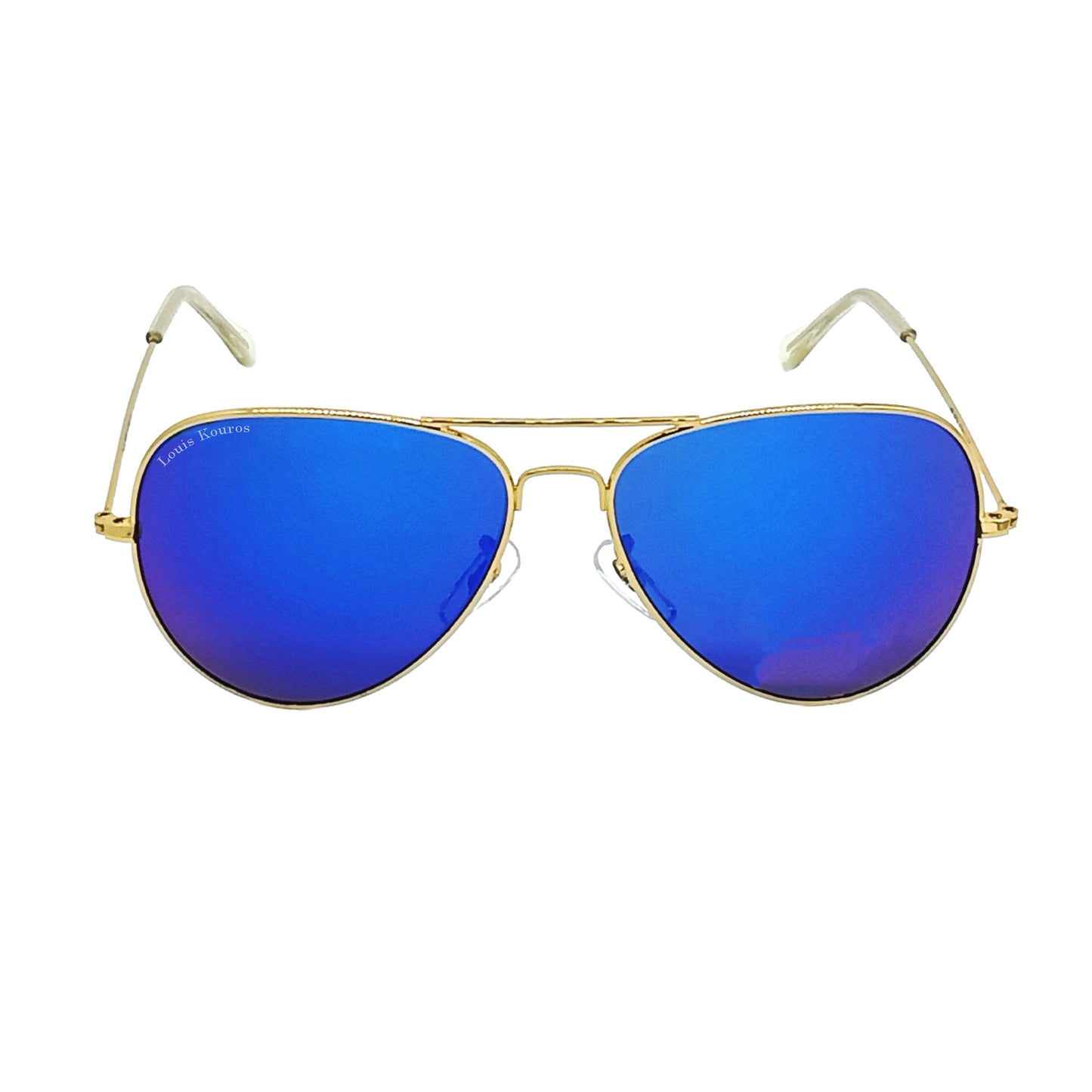 Blue Armstoner Aviator Sunglasses (SUN-LK-3026-BLU3GLD-M) - SWASTIK CREATIONS The Trend Point SWASTIK CREATIONS The Trend Point