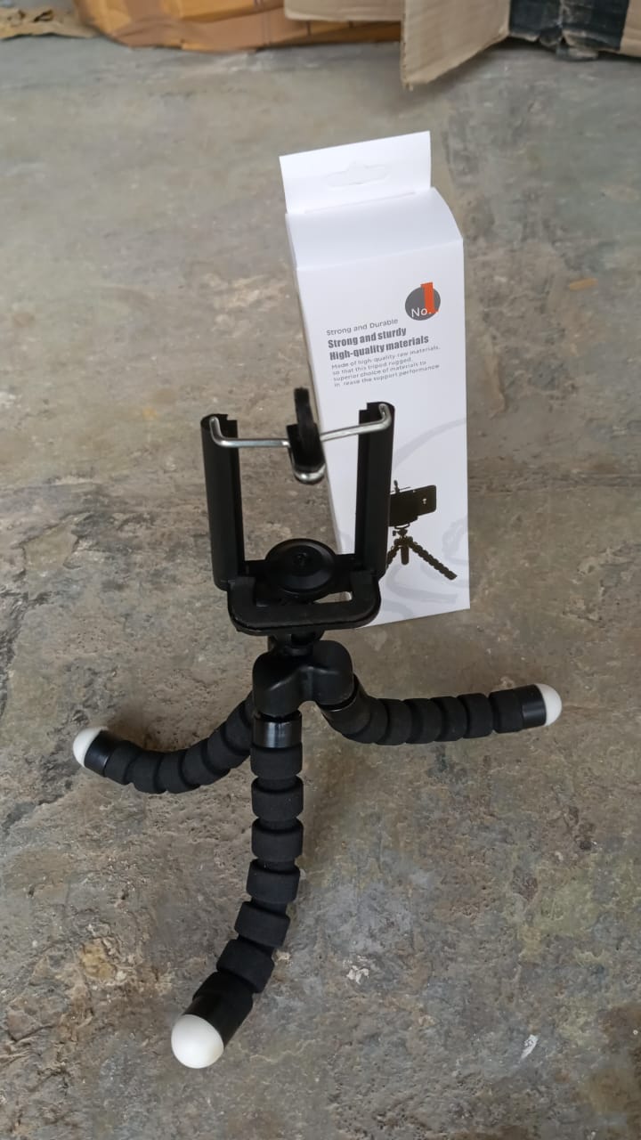 Portable Mini Octopus Tripod Stand with Phone Holder for Live Selfie, Mobile Phone Portable and Adjustable Stand SWASTIK CREATIONS The Trend Point