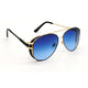 Blue Firenze Aviator Sunglasses (SUN-LV-7039-BLU2GLD)