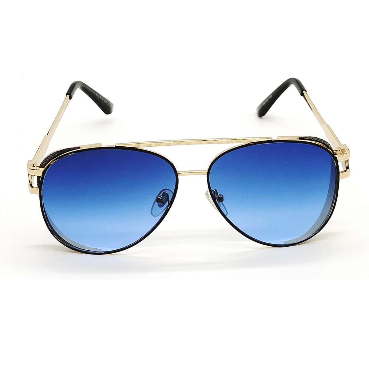 Blue Firenze Aviator Sunglasses (SUN-LV-7039-BLU2GLD) SWASTIK CREATIONS The Trend Point