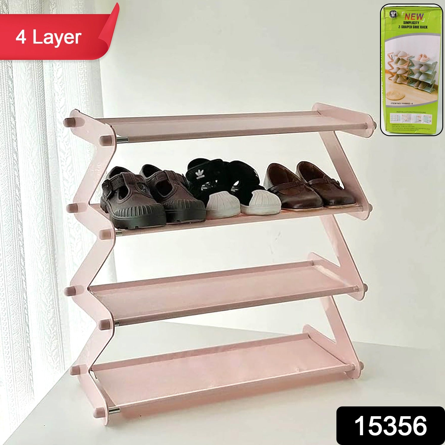 Shoe Rack Z-Shaped Four Layer (1 Pc / 4 Layer)