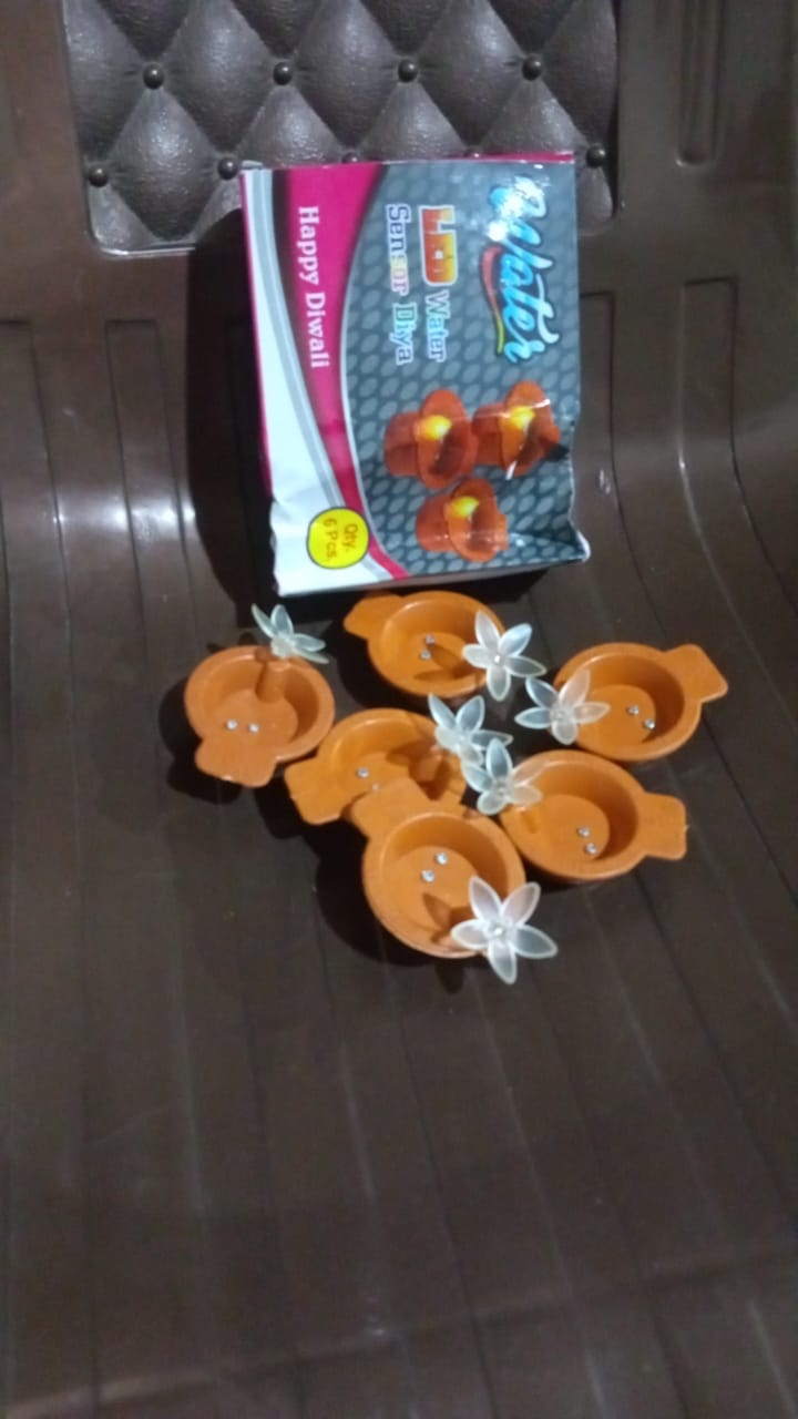 Flower Water Sensor Diyas for Diwali Decoration (6 Pcs Set) SWASTIK CREATIONS The Trend Point