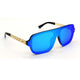 Aqua Blue HONEST Square Sunglasses (SUN-LC-0791-AQB3BLK)