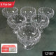 Glass Ice Cream Bowls Glass Dessert Cups for Sundae (6 pcs)