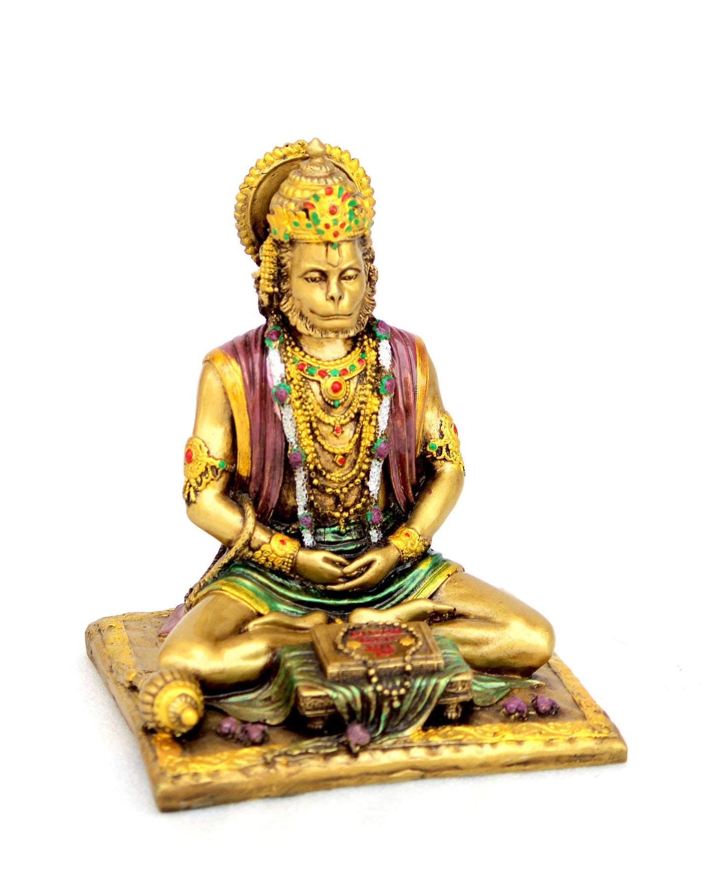 Swastik Trend Point Handcrafted Resin Hanuman Showpeice Idol Home Decor| Hanuman Statue | Lord Hanuman | Meditating Hanuman | Lord of Victory | God of Strength SWASTIK CREATIONS The Trend Point