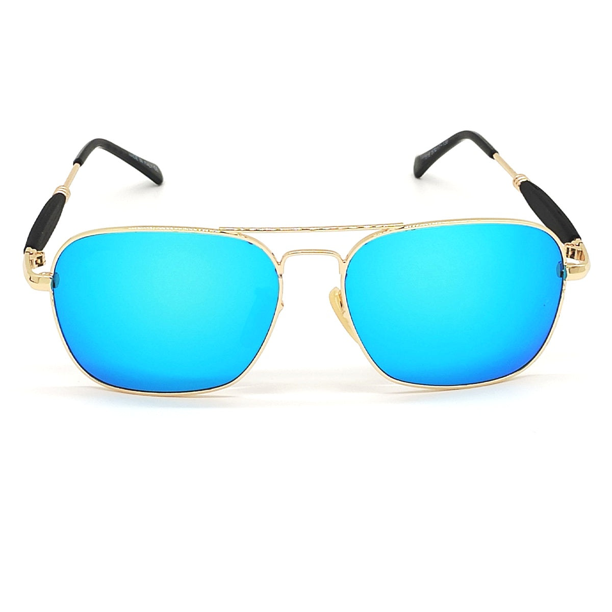 Blue Alicent Square Sunglasses (SUN-RN-1208-AQB3GLD-M) SWASTIK CREATIONS The Trend Point