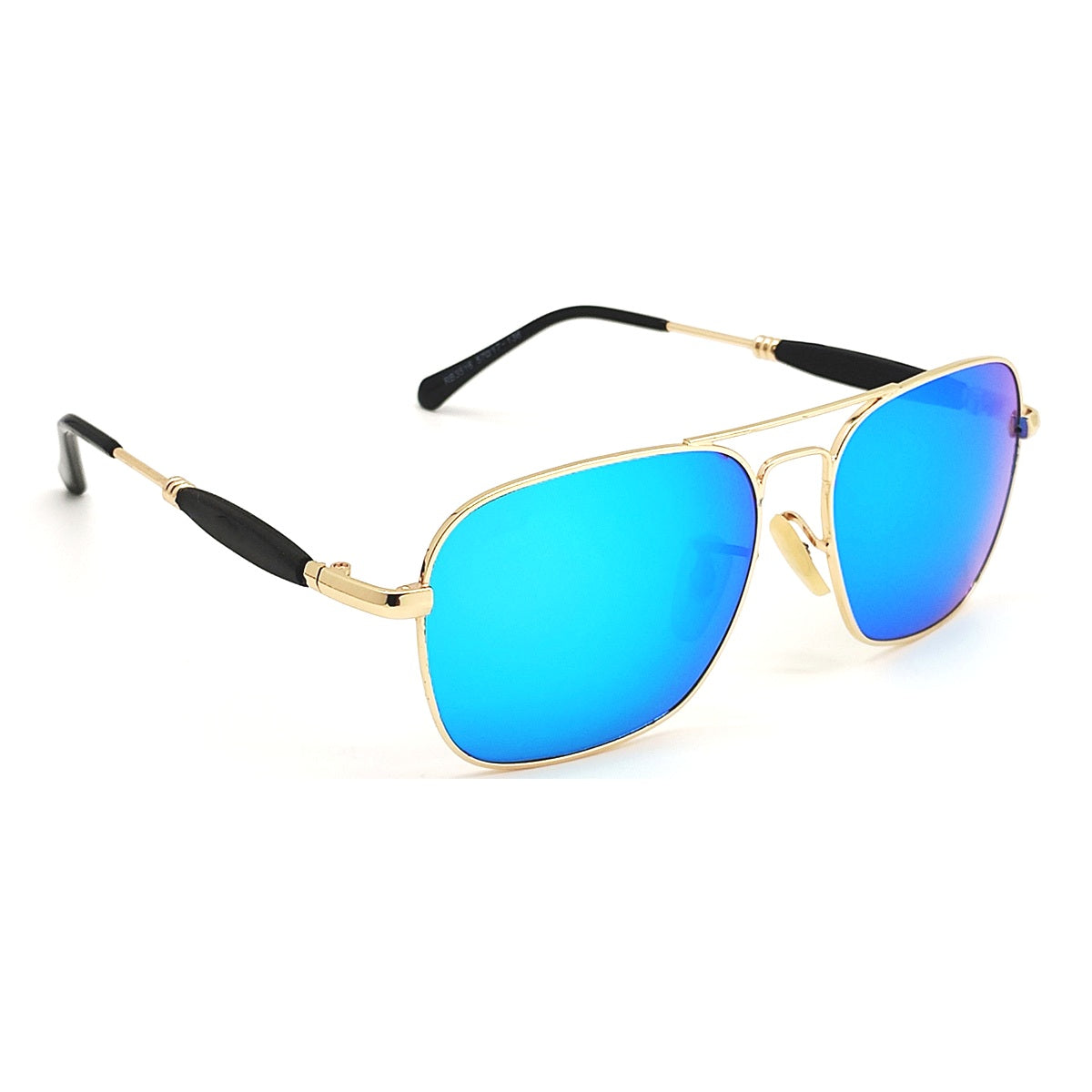 Blue Alicent Square Sunglasses (SUN-RN-1208-AQB3GLD-M) SWASTIK CREATIONS The Trend Point