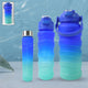 Plastic Water Bottle, 3 Different Size Bottle (3 Pc Set / With Straw & Sticker)