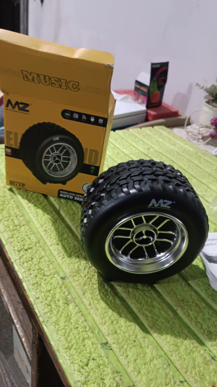 Portable Tyre / Wheel Shape Wireless Bluetooth Speaker (1 Pc) SWASTIK CREATIONS The Trend Point