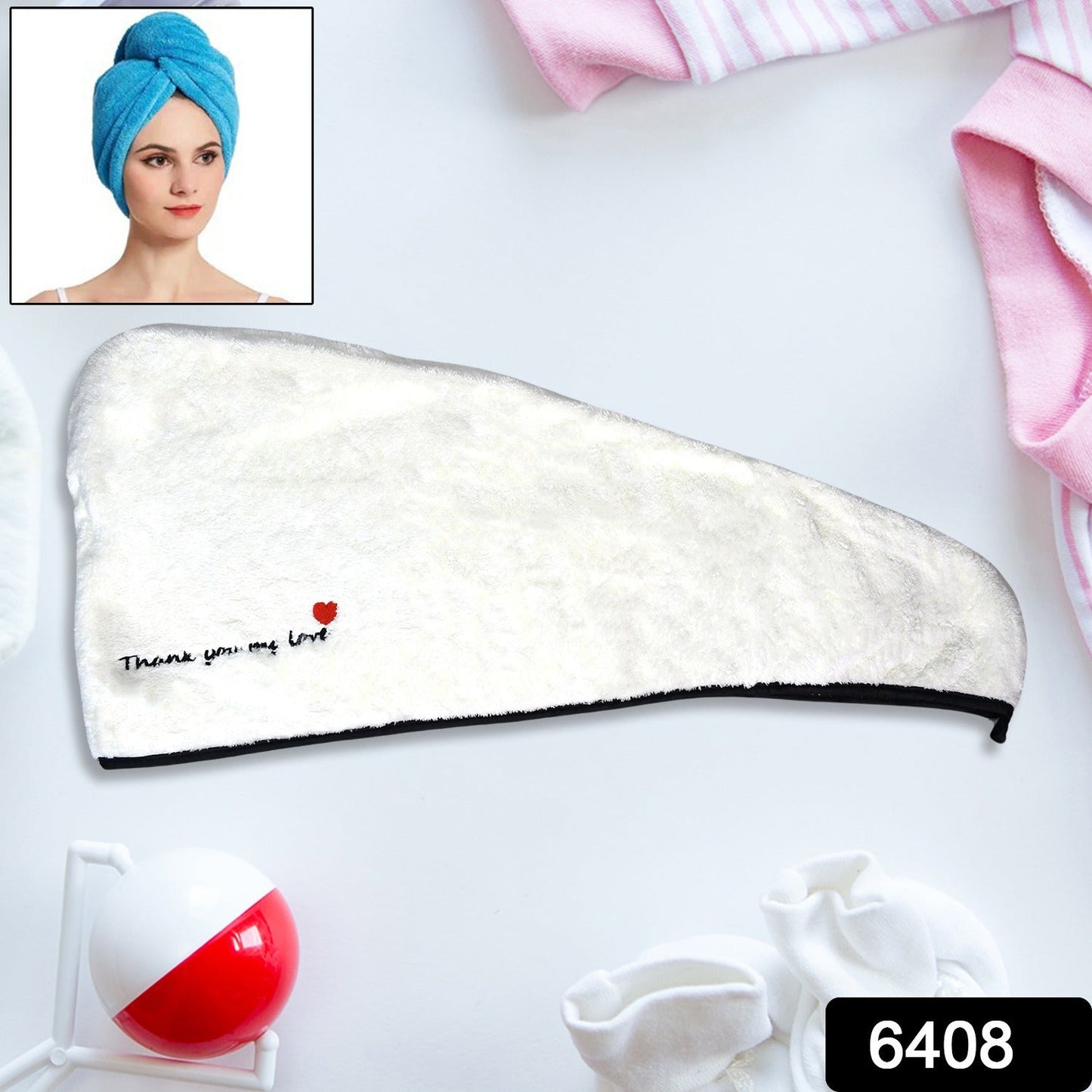 Hair Drying Magic Hair Cap Towel Wrap for Women Bath Towels (1 pc) SWASTIK CREATIONS The Trend Point