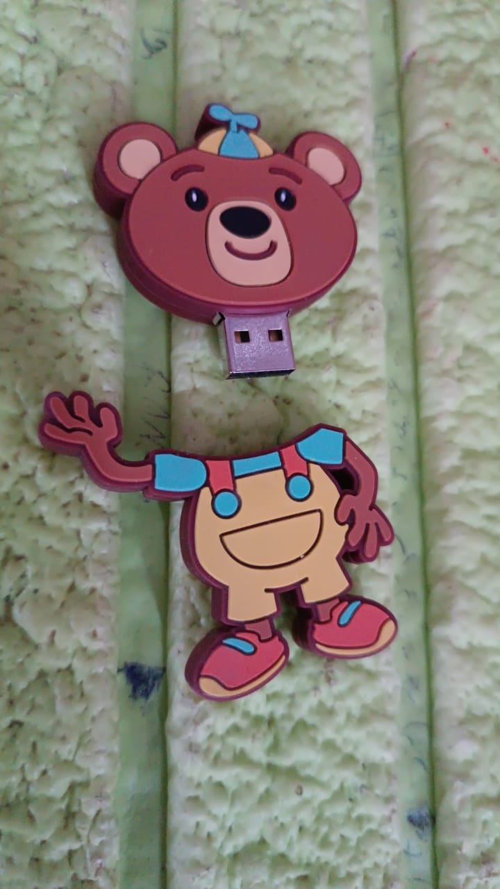 Portable Cartoon Shape Silicone USB Pen drive / Flash disk (15 GB With Baby Rhymes Song / 1 Pc) SWASTIK CREATIONS The Trend Point