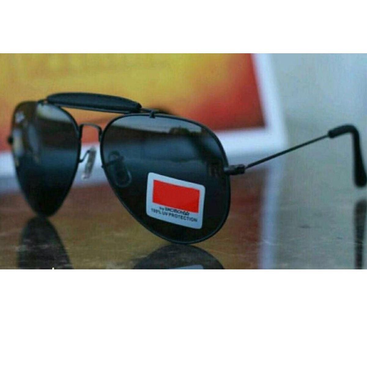 Black Novaper Aviator Sunglasses (SUN-RN-3422-BLK1BLK-M) SWASTIK CREATIONS The Trend Point