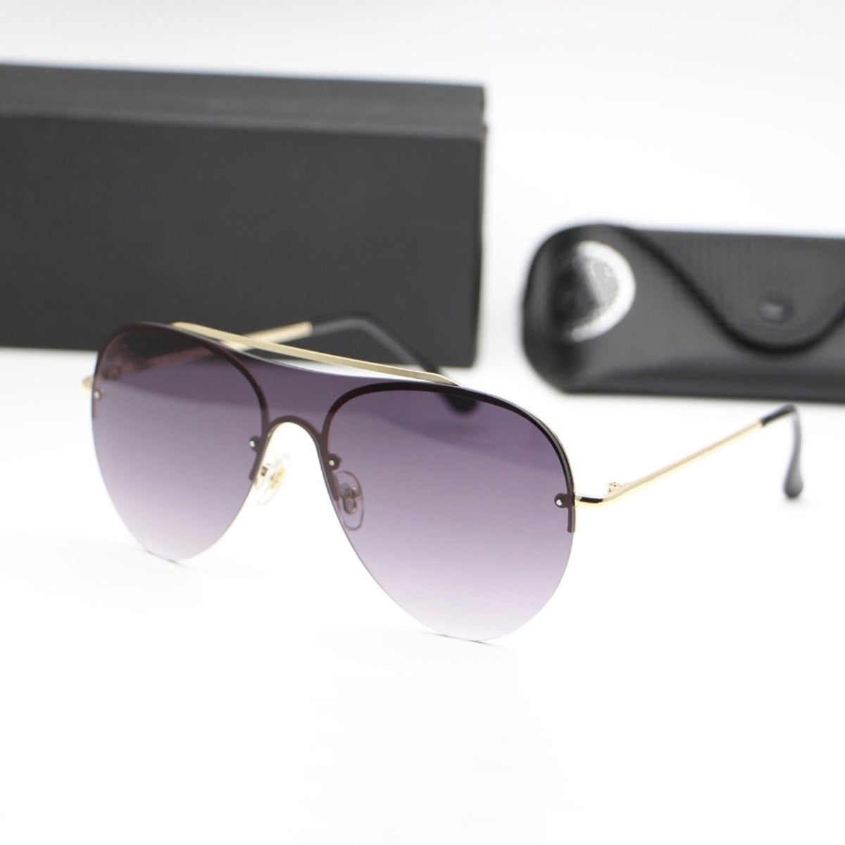 Black RDX Aviator Sunglasses (SUN-RN-1786-BLK2GLD) SWASTIK CREATIONS The Trend Point