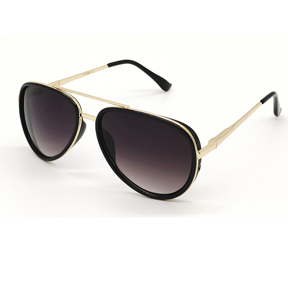 Lusso 0756 Aviator Sunglasses (SUN-LC-0756-BLK2GLD) - SWASTIK CREATIONS The Trend Point SWASTIK CREATIONS The Trend Point