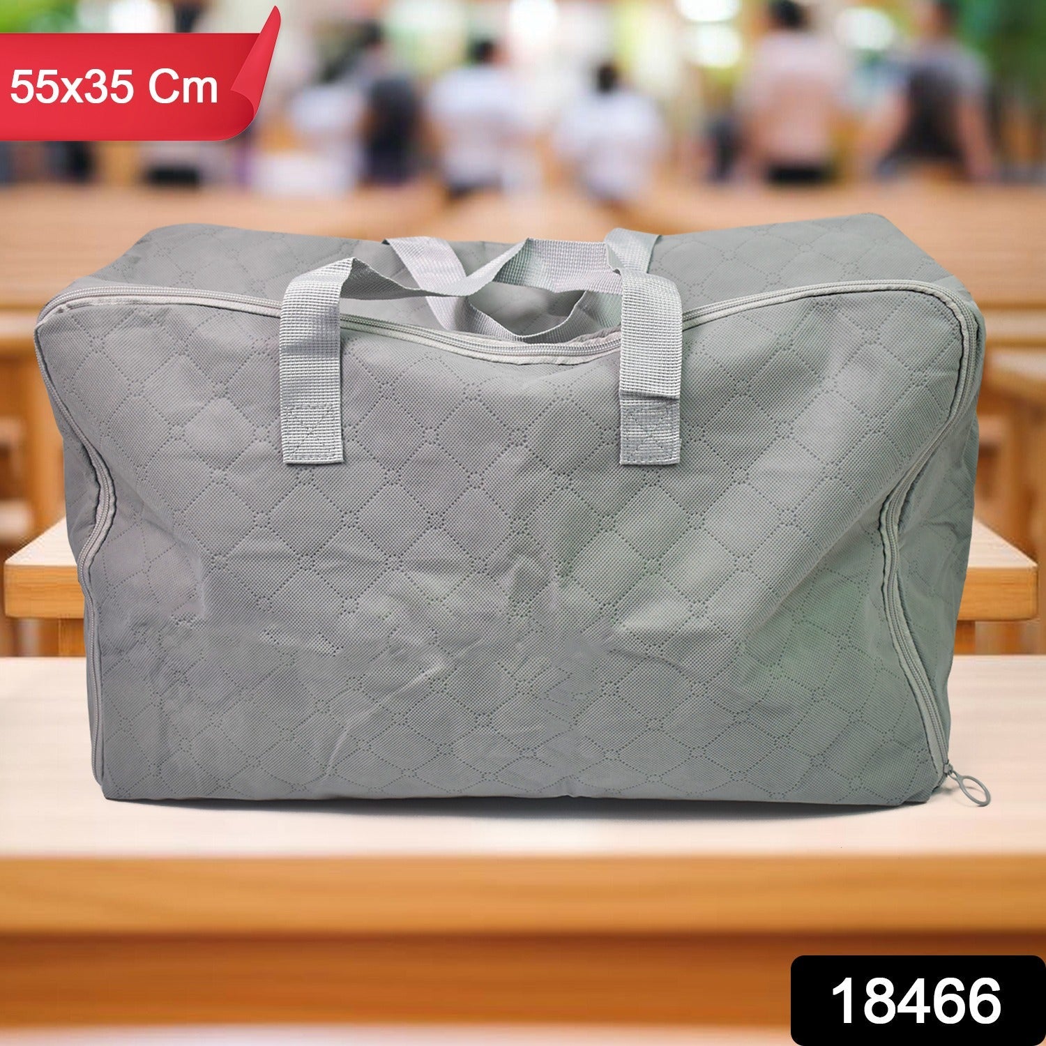 Multi-Purpose Large Capacity Bag with Zip Closure (55×35 CM / 1 Pc)