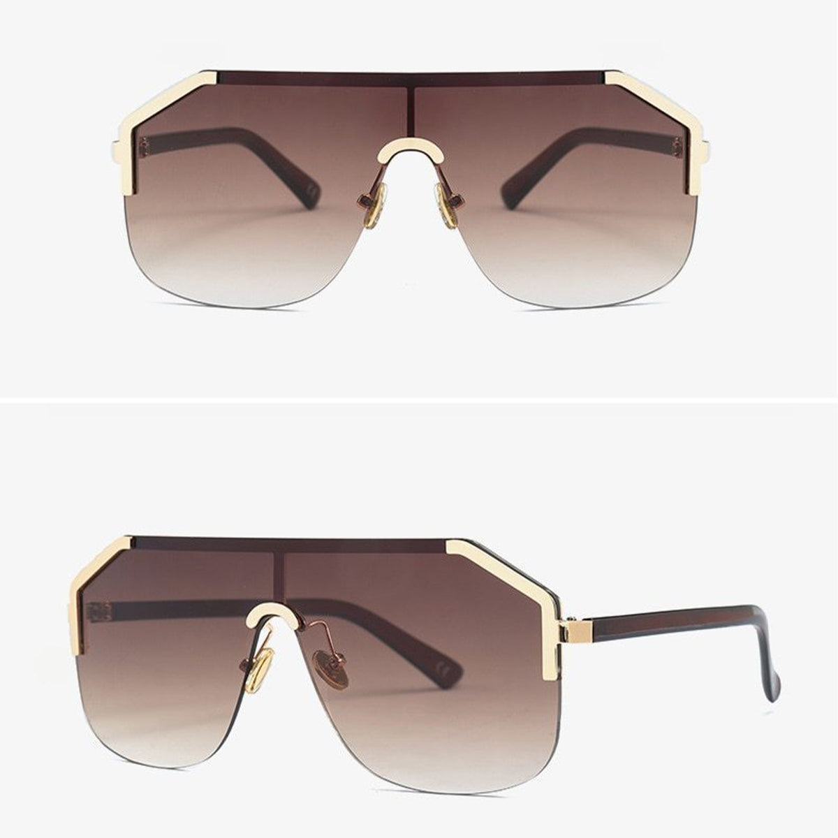 Brown California Square Sunglasses (SUN-GC-0291-BRN2GLD)