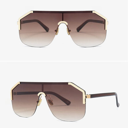 Brown California Square Sunglasses (SUN-GC-0291-BRN2GLD) - SWASTIK CREATIONS The Trend Point