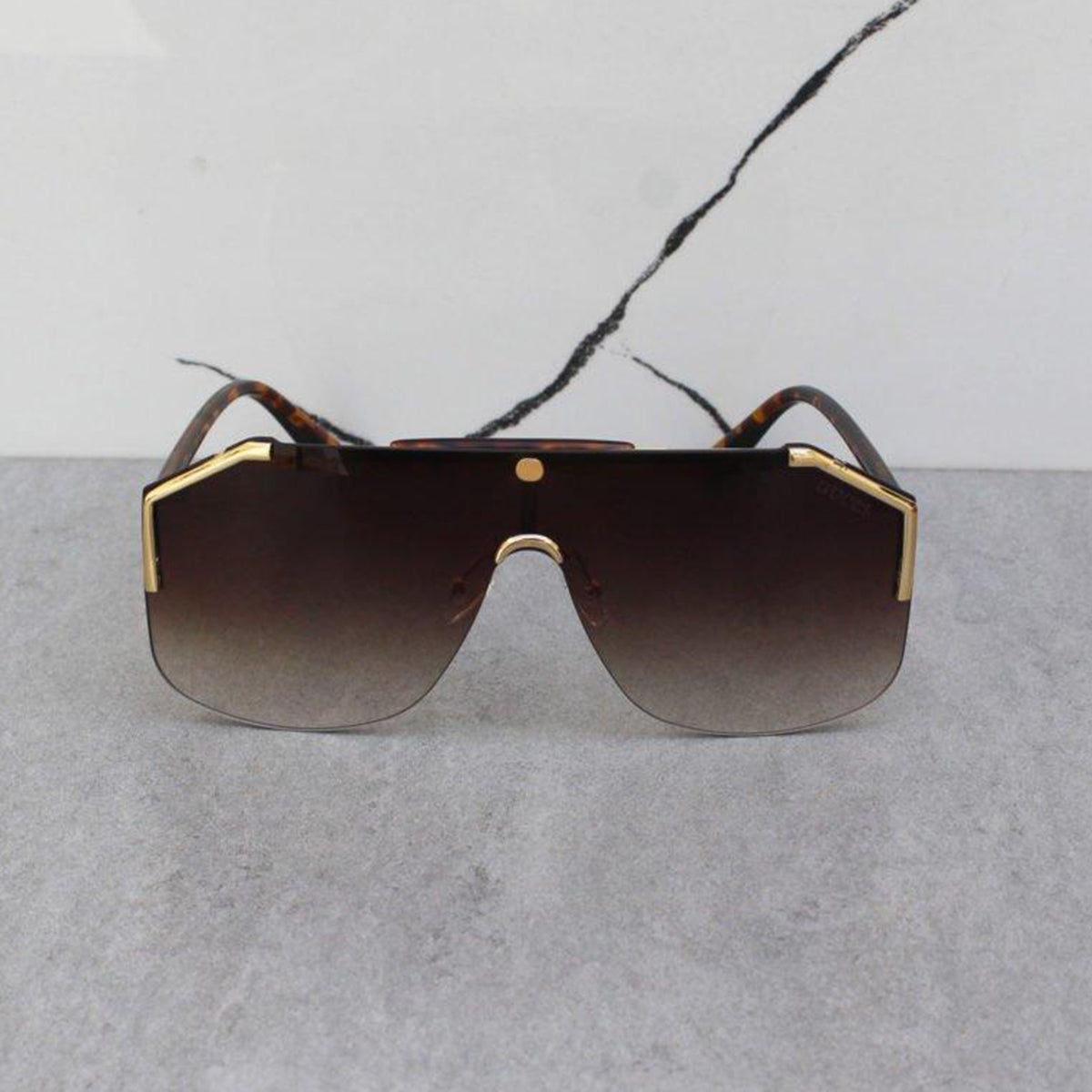 Brown California Square Sunglasses (SUN-GC-0291-BRN2GLD) - SWASTIK CREATIONS The Trend Point SWASTIK CREATIONS The Trend Point