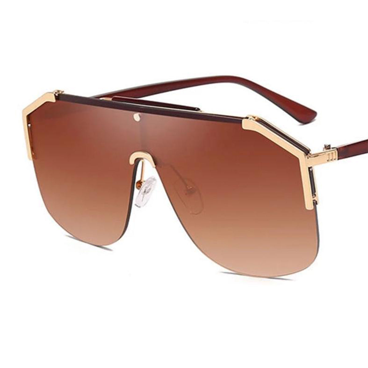 Brown California Square Sunglasses (SUN-GC-0291-BRN2GLD) - SWASTIK CREATIONS The Trend Point SWASTIK CREATIONS The Trend Point