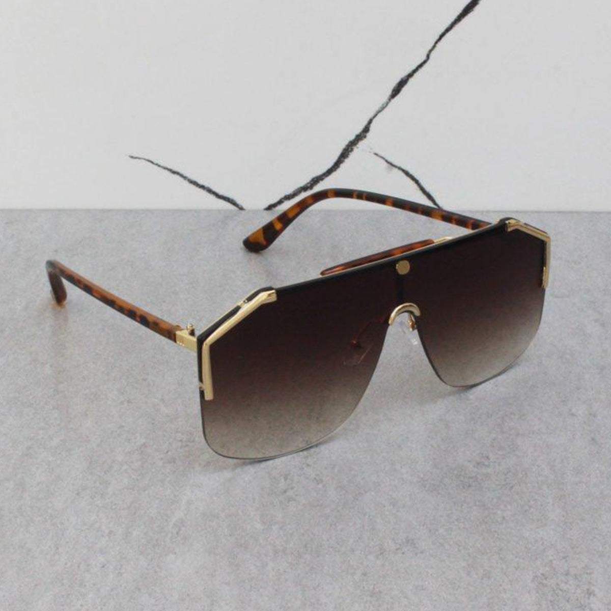 Brown California Square Sunglasses (SUN-GC-0291-BRN2GLD) - SWASTIK CREATIONS The Trend Point SWASTIK CREATIONS The Trend Point