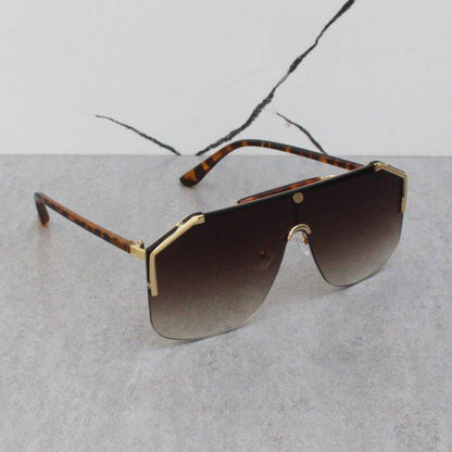 Brown California Square Sunglasses (SUN-GC-0291-BRN2GLD) - SWASTIK CREATIONS The Trend Point