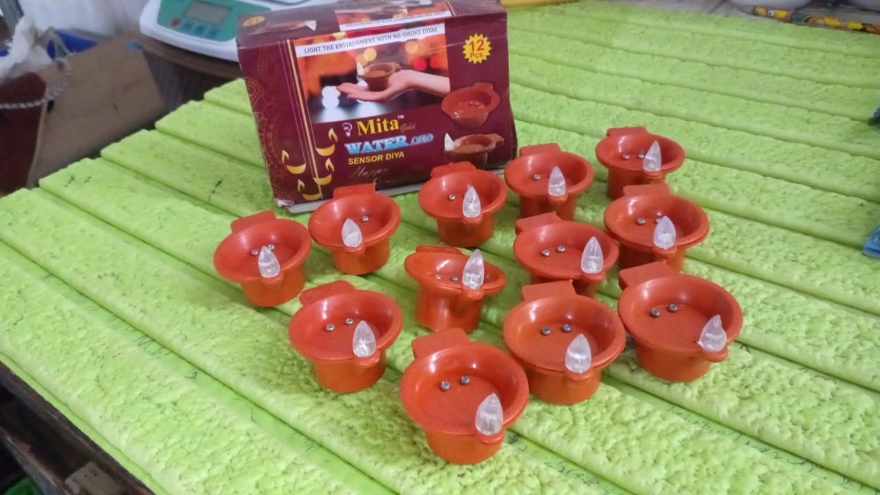 Water Sensor Diyas for Diwali Decoration (12 Pcs Set) SWASTIK CREATIONS The Trend Point