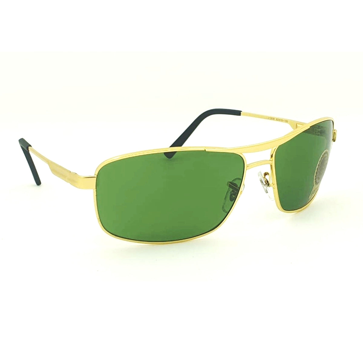 Green LOOKAS Square Sunglasses (SUN-RN-3516-GRN1GLD-M) SWASTIK CREATIONS The Trend Point