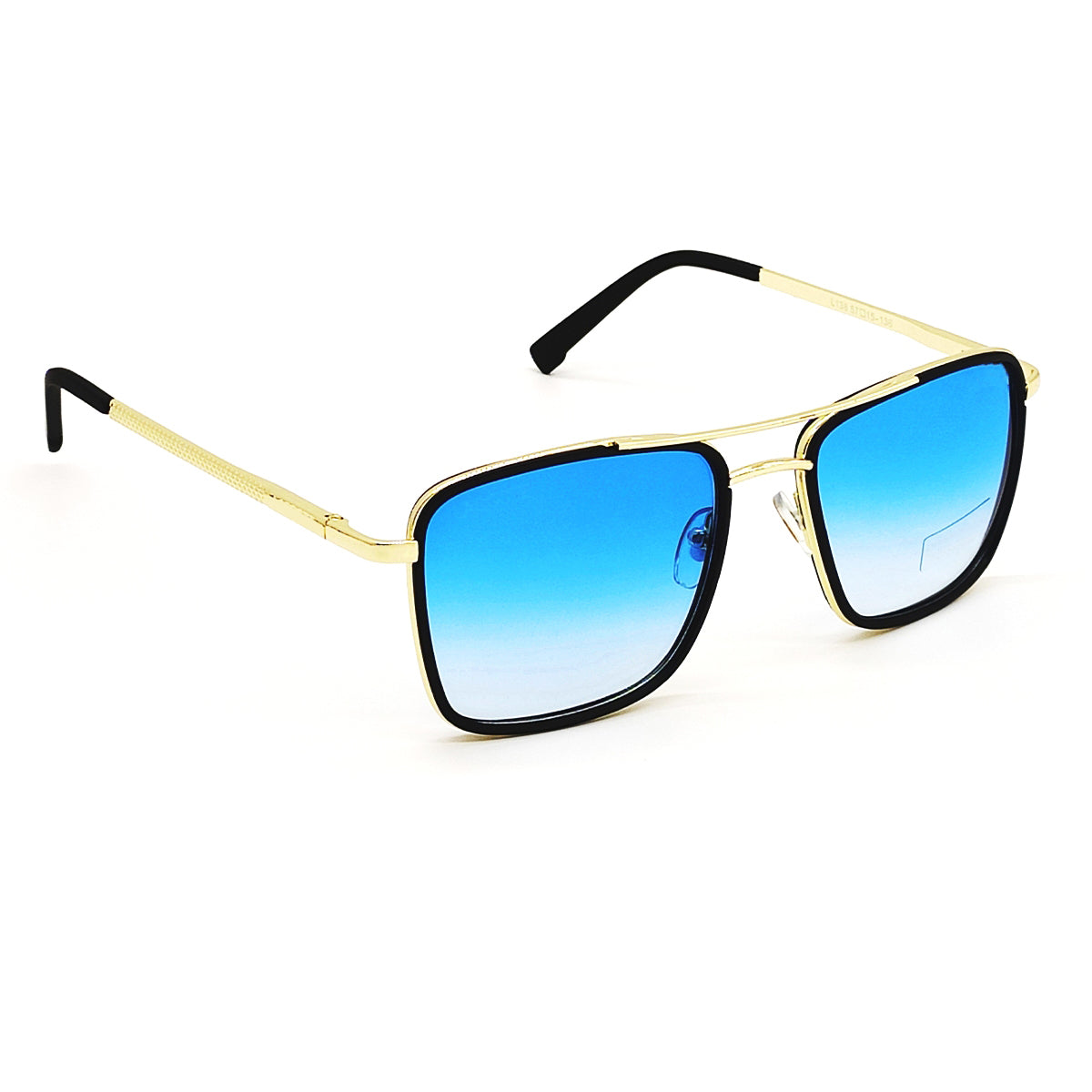 Blue HUMBLEE Square Sunglasses (SUN-LC-0652-BLU2GLD-MEDIUM) - SWASTIK CREATIONS The Trend Point SWASTIK CREATIONS The Trend Point