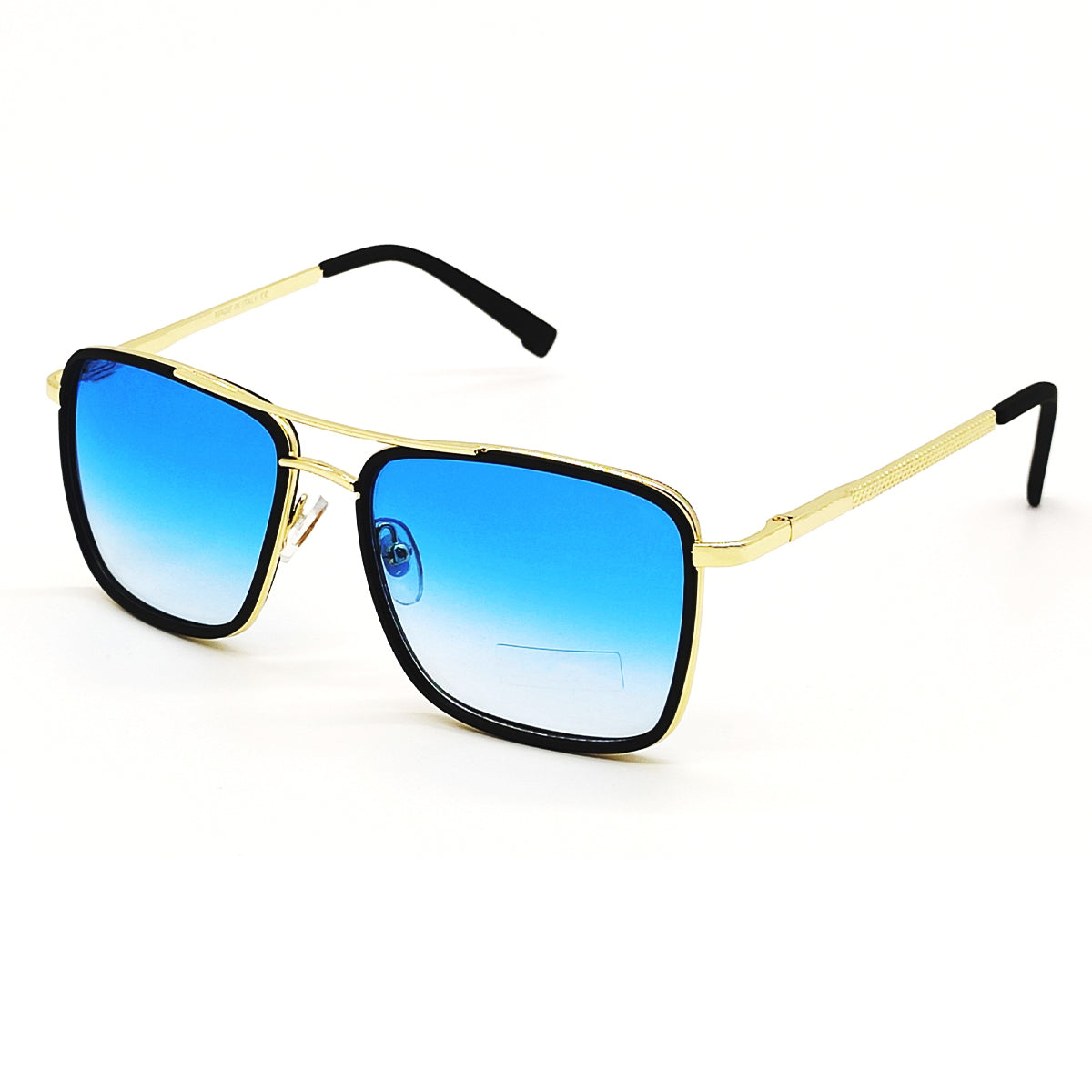 Blue HUMBLEE Square Sunglasses (SUN-LC-0652-BLU2GLD-MEDIUM) - SWASTIK CREATIONS The Trend Point SWASTIK CREATIONS The Trend Point