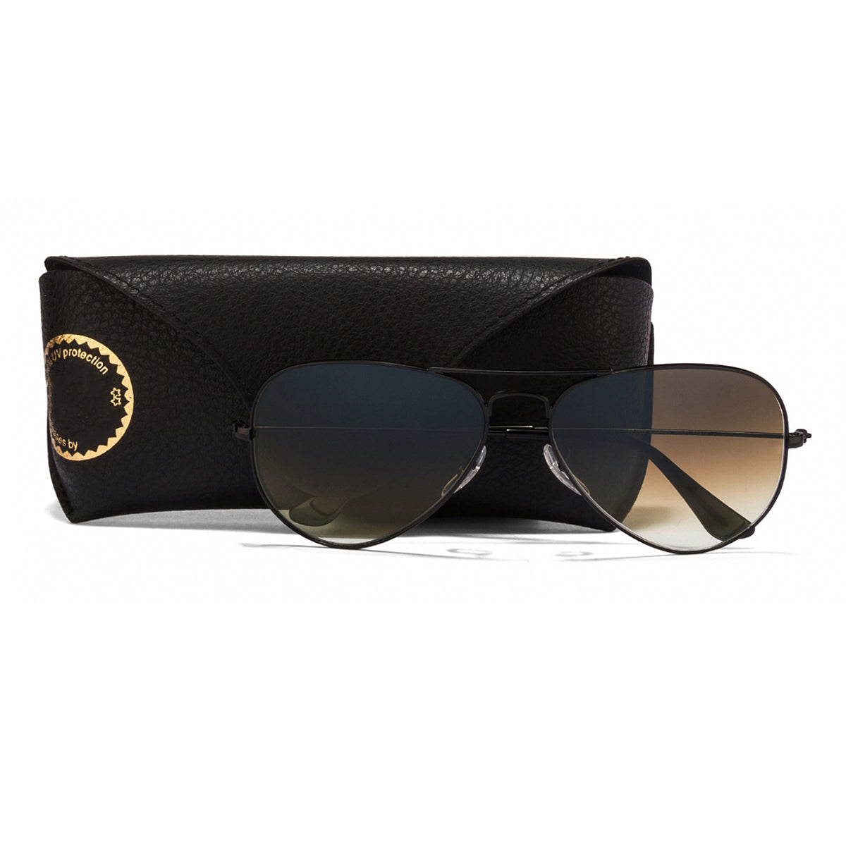 Purosangue 3026 Aviator Sunglasses (SUN-RN-3026-BRN2BLK-M) SWASTIK CREATIONS The Trend Point