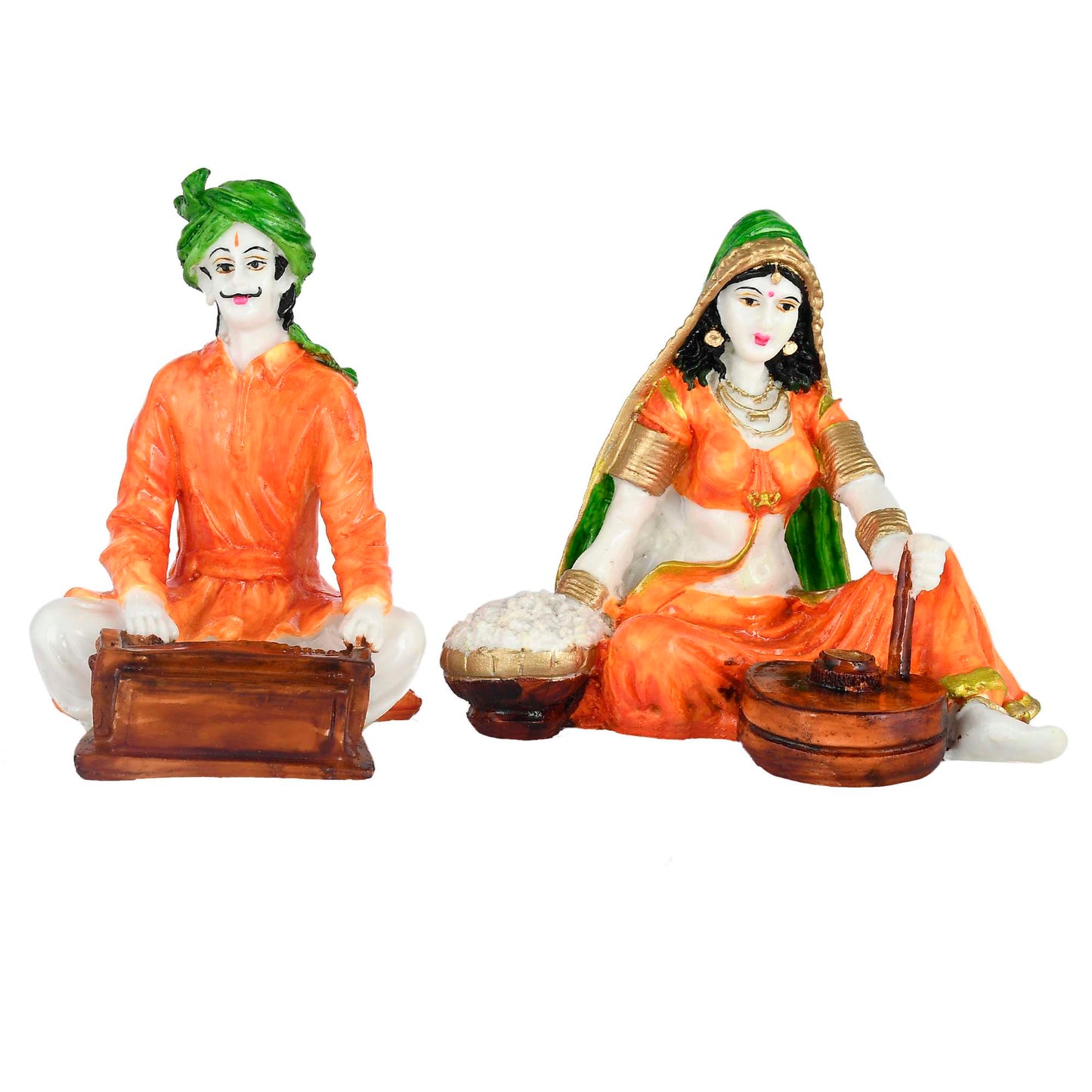 Swastik Trend Point Rajasthani Set of 2 Showpiece/Best for Home Decor/Gifting Option/Best for Office Dcor SWASTIK CREATIONS The Trend Point