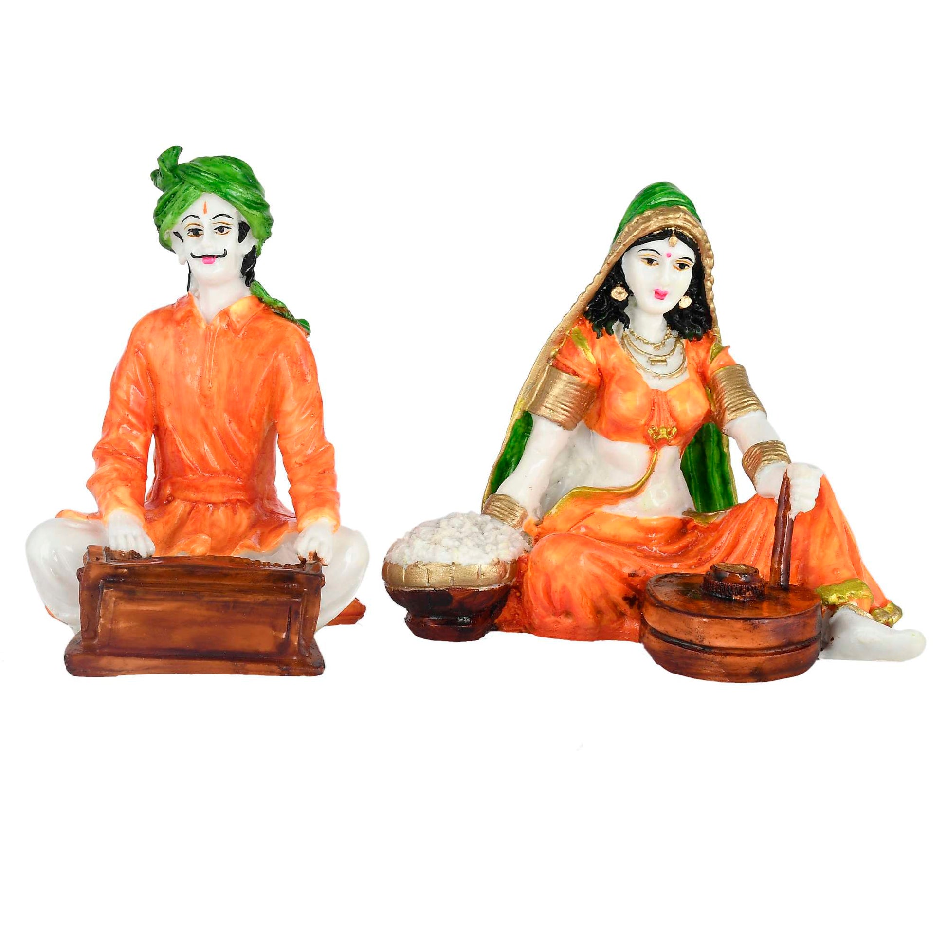 Swastik Trend Point Rajasthani Set of 2 Showpiece/Best for Home Decor/Gifting Option/Best for Office Dcor 20cm*15cm*15cm