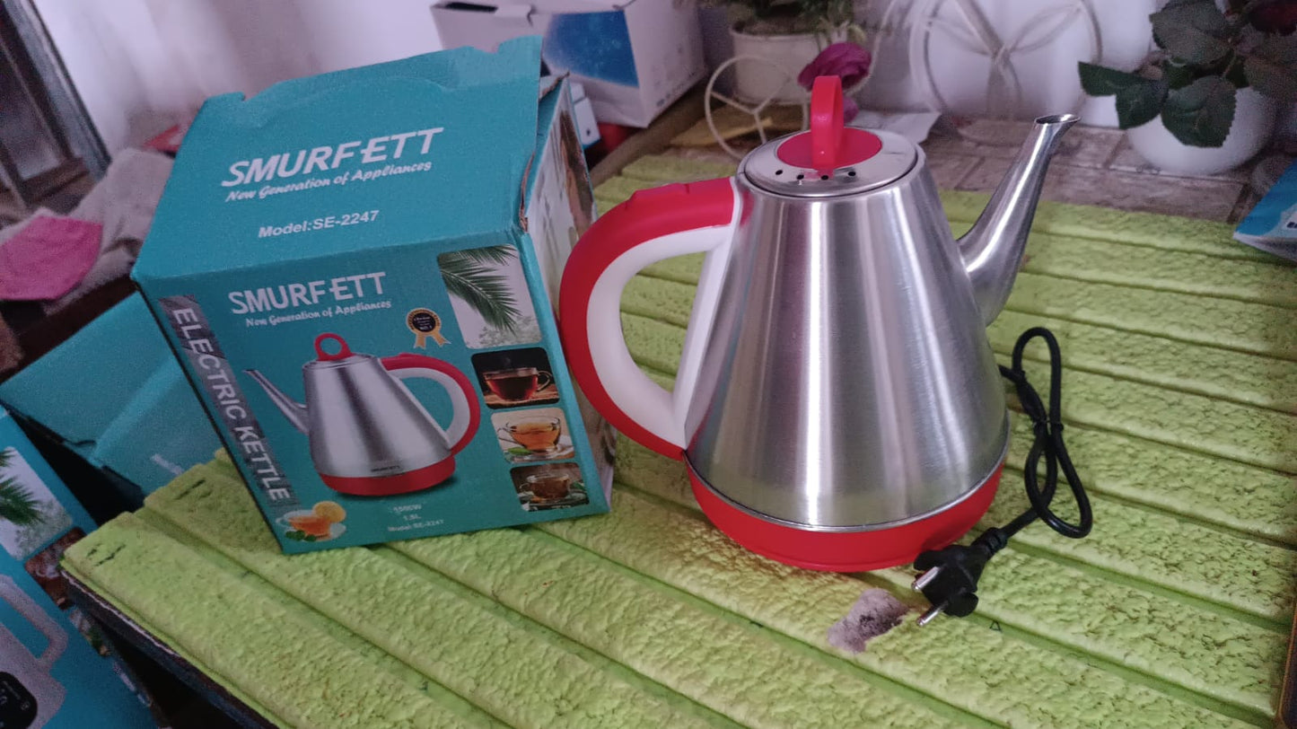 Stainless steel large capacity electric kettle (1500W / 1.5 Ltr.) SWASTIK CREATIONS The Trend Point