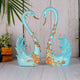 Swastik Creations Polyresin Swan Pair Figurine Big size- Ideal for Indoor/Outdoor Decor a Item,Home Decor,Table Decor,Decoration Ornament