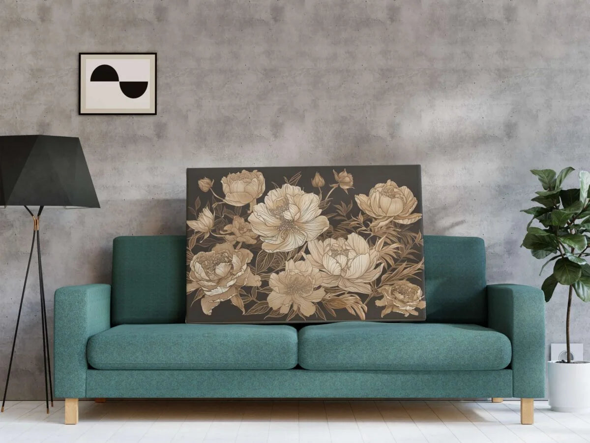 CH-FLW-LDP47 Flower Canvas Paintings For Wall Decoration For Living Room Bedroom Home Office & Hotels SWASTIK CREATIONS The Trend Point