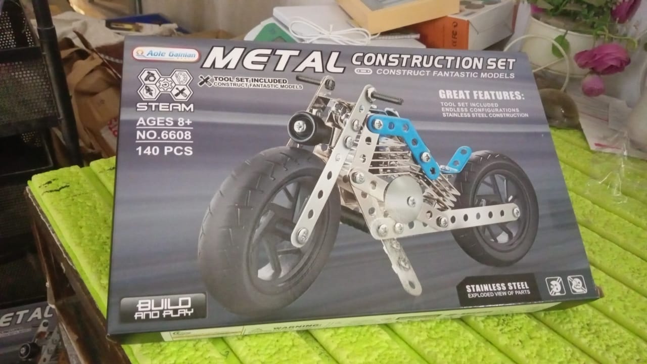 Metal Bike Creative Mechanical Construction Engineering Kit 140 Part of Bike Tool / 1 Set 】 SWASTIK CREATIONS The Trend Point