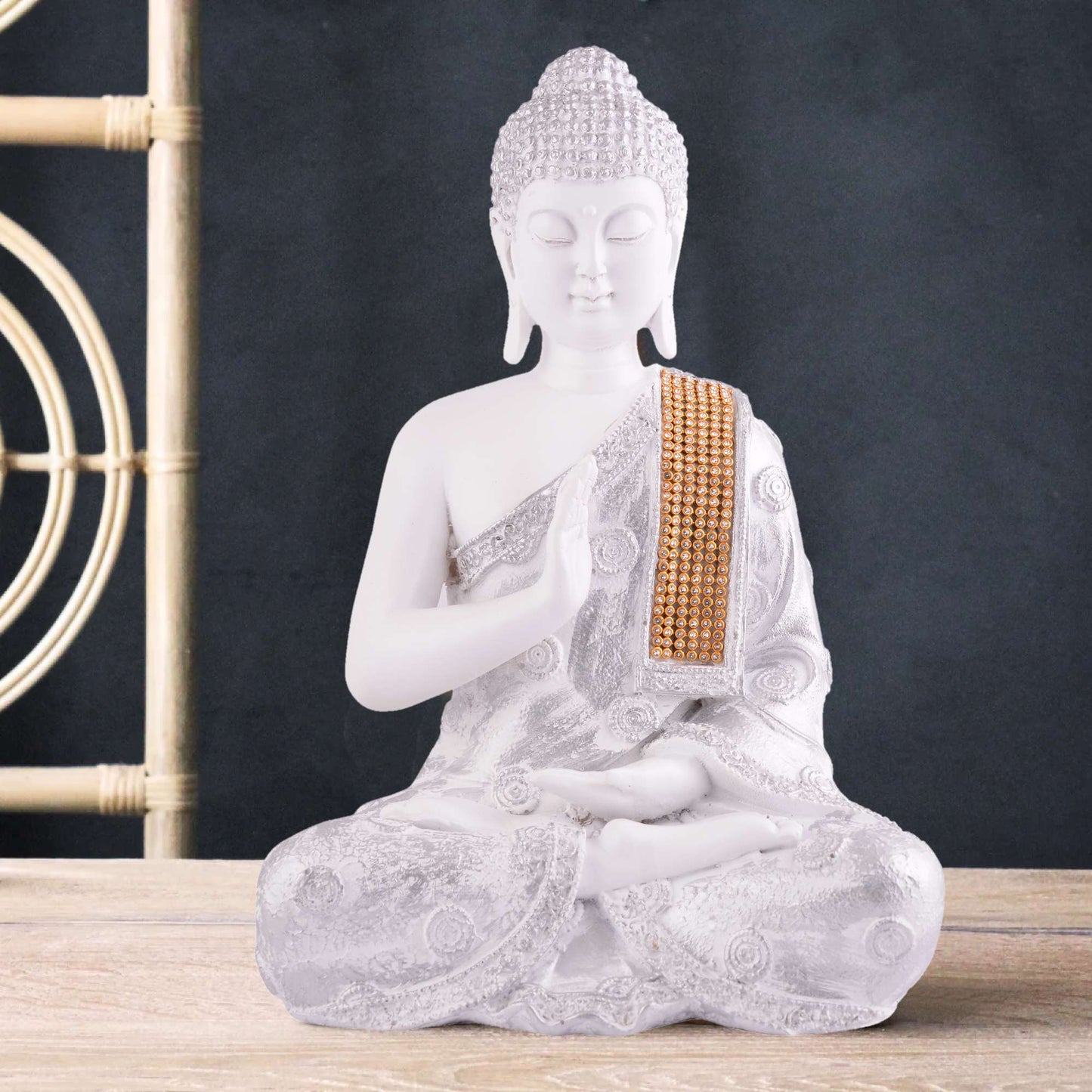 Swastik Trend Point Gautam Buddha Statue Showpiece Idol Figurine for Feng Sui, Vastu, Home Decor, Office, Diwali, Gifting, Living Room, Bedroom, Study Table -12 SWASTIK CREATIONS The Trend Point