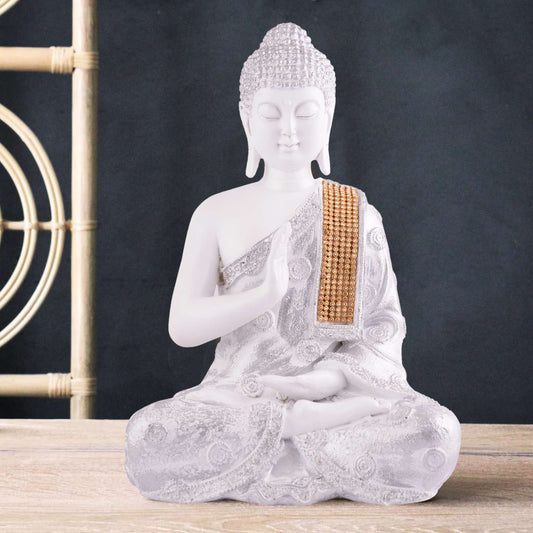 Swastik Trend Point Gautam Buddha Statue Showpiece Idol Figurine for Feng Sui, Vastu, Home Decor, Office, Diwali, Gifting, Living Room, Bedroom, Study Table -12