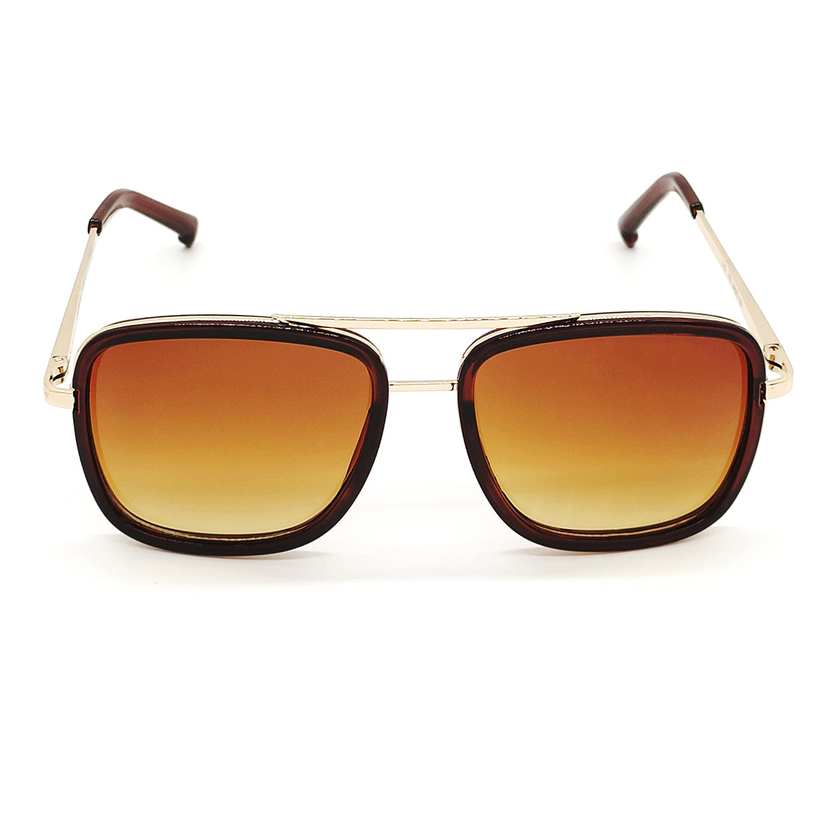 Brown HUMBLEE Square Sunglasses (SUN-LC-0652-BRN2GLD-LARGE) - SWASTIK CREATIONS The Trend Point SWASTIK CREATIONS The Trend Point