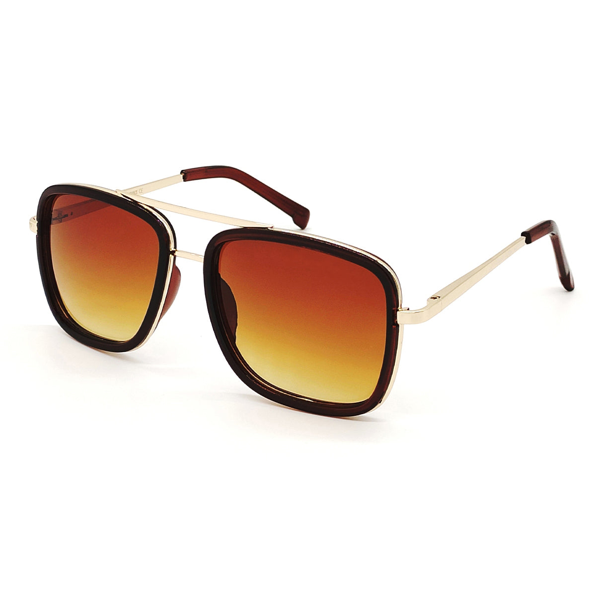 Brown HUMBLEE Square Sunglasses (SUN-LC-0652-BRN2GLD-LARGE) - SWASTIK CREATIONS The Trend Point SWASTIK CREATIONS The Trend Point