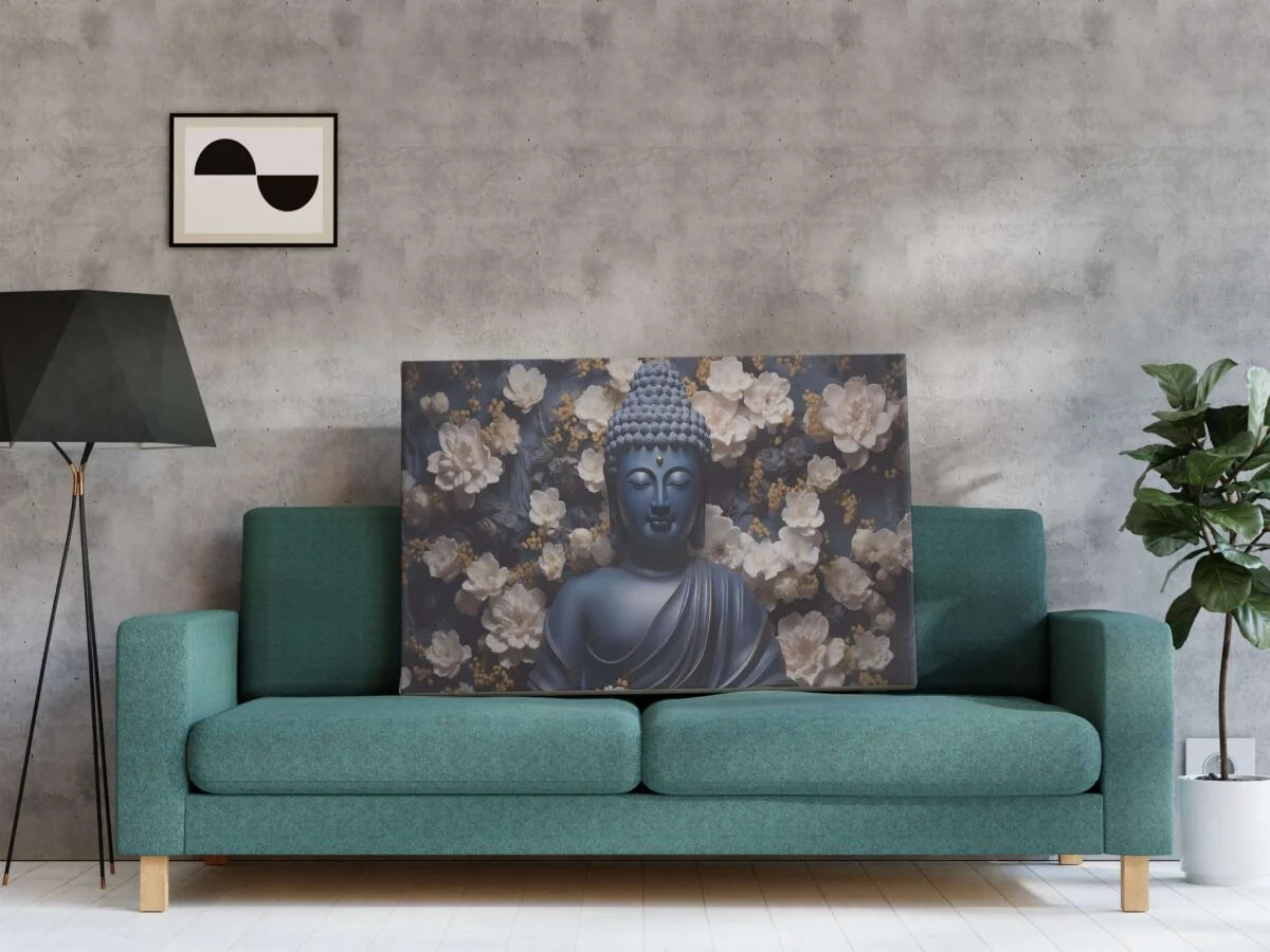 CH-BD-LDP1 Buddha Canvas Paintings For Wall Decoration For Living Room Bedroom Home Office & Hotels SWASTIK CREATIONS The Trend Point