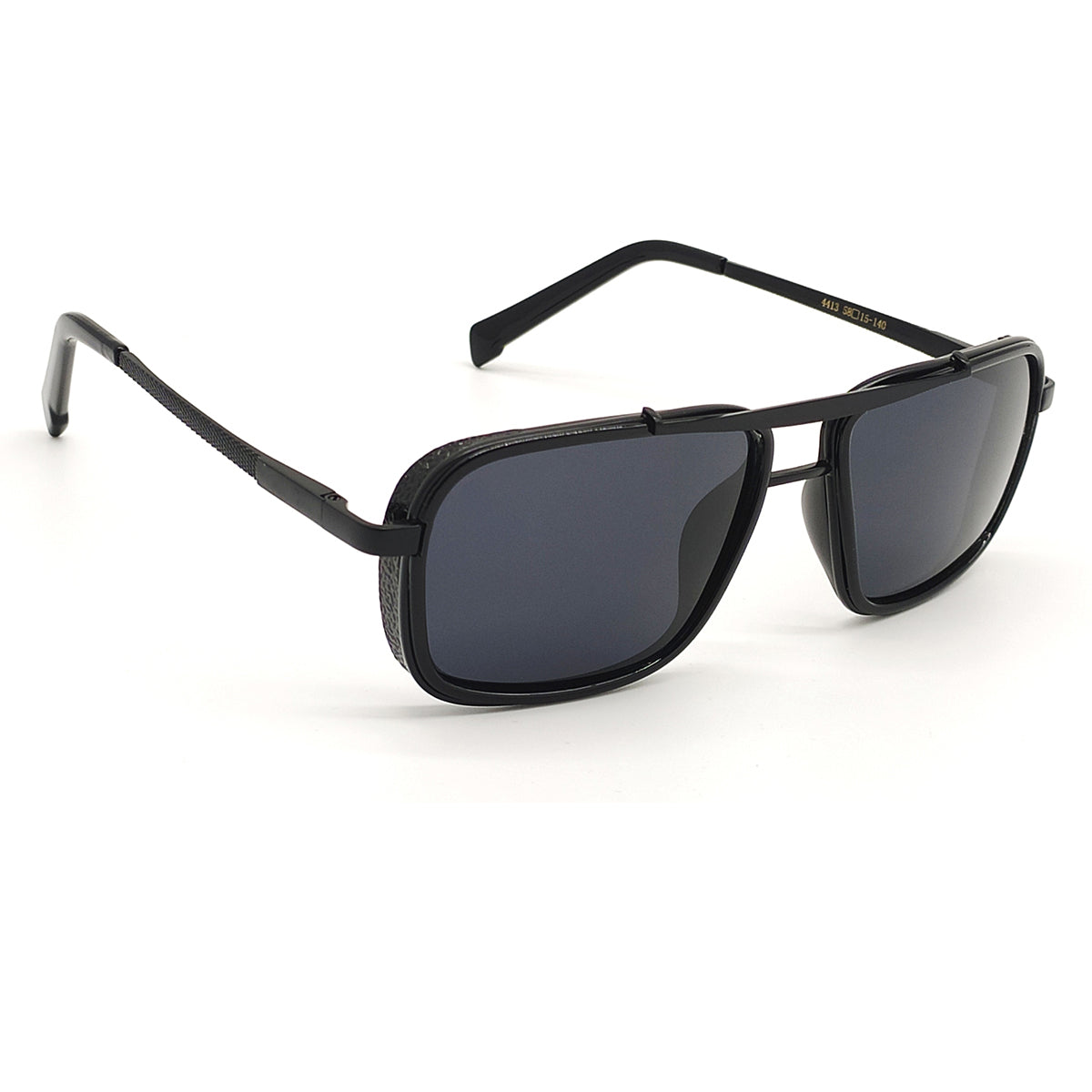 Madarian 4413 Square Sunglasses (SUN-RN-4413-BLK1BLK-M) SWASTIK CREATIONS The Trend Point