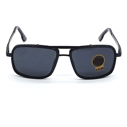 Madarian 4413 Square Sunglasses (SUN-RN-4413-BLK1BLK-M)