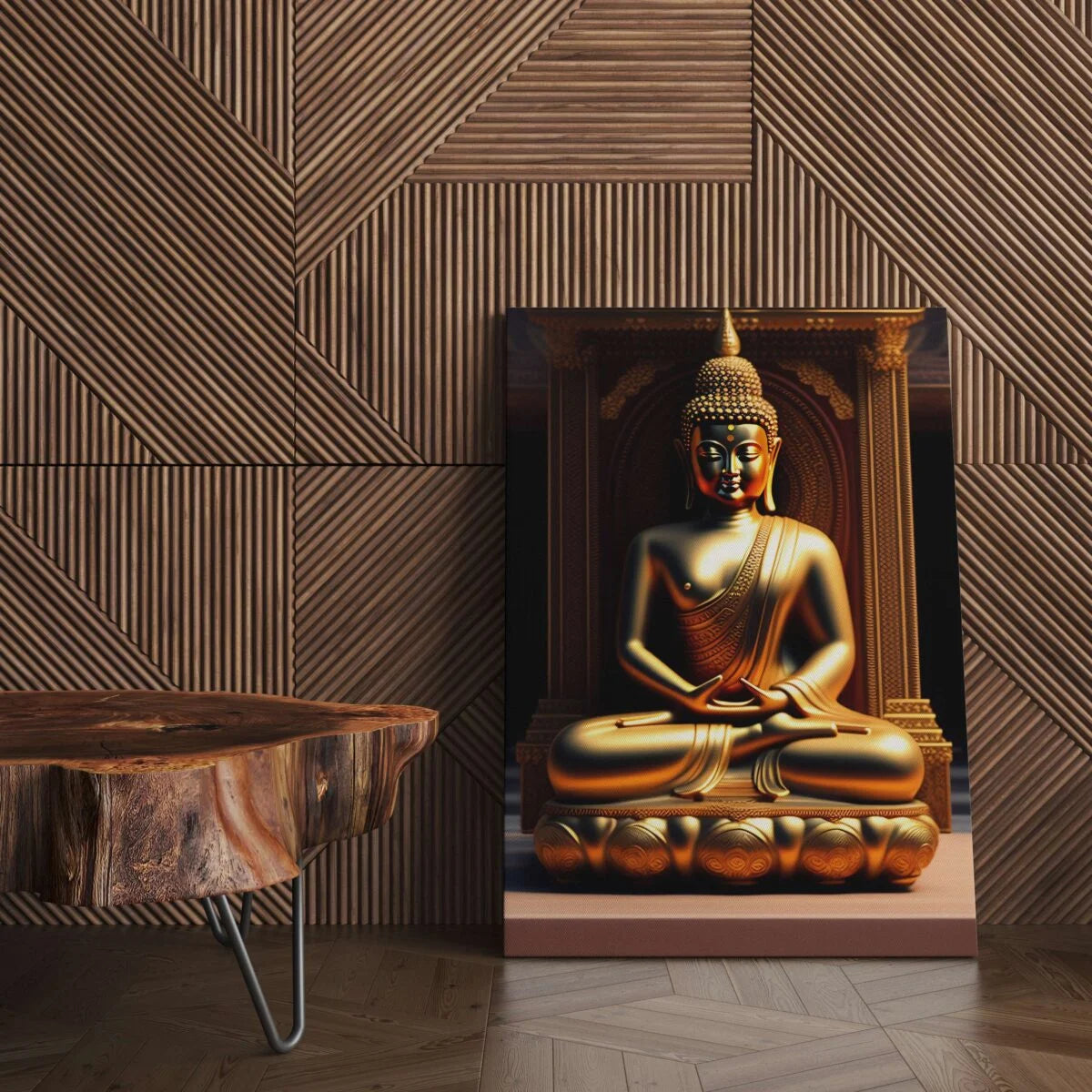 CH-BD3 Buddha Canvas Paintings For Wall Decoration For Living Room Bedroom Home Office & Hotels SWASTIK CREATIONS The Trend Point